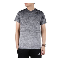 adidas Gradient Tee Training Sports Round Neck Pullover Short Sleeve Metallic Black FL4394