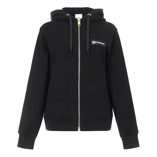(WMNS) Burberry Retro Classic Plaid Cardigan Hoodie Black 80245431