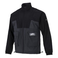 Men's adidas Colorblock Logo Big Pocket Jacket Autumn Black HE9929