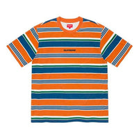 Supreme FW19 Week 1 Stripe S/S Top Short Sleeve Unisex Orange SUP-FW19-209