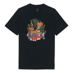 Men's adidas x LEGO Crossover Cartoon Character Great Wall Pattern Printing Round Neck Casual Short Sleeve Black T-Shirt HE0864