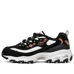 (WMNS) Skechers D'lites 1.0 'Black Floral' 66666325-BLK