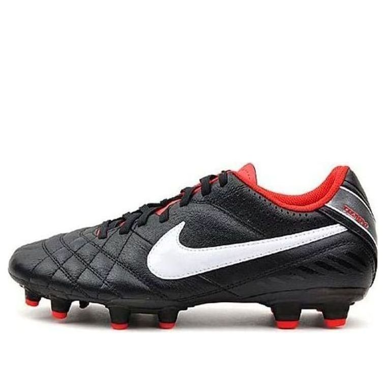 Nike Tiempo Natural IV LTR Leather FG 'Black White' 509085-010