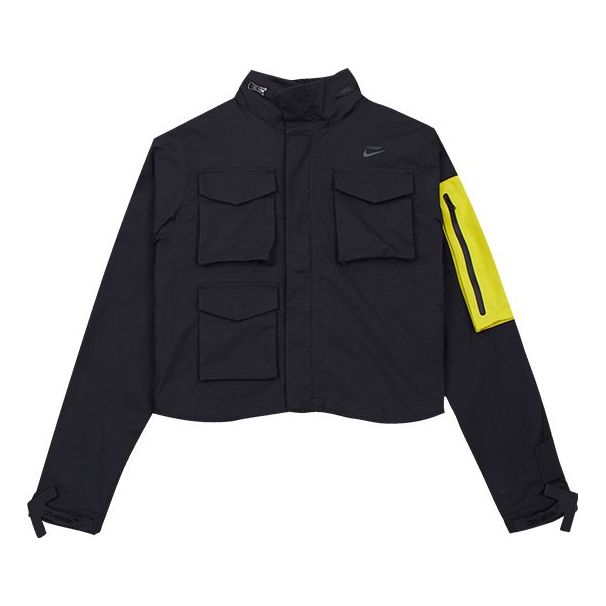 (WMNS) Nike x Off-White Running Jacket 'Black Yellow' BV8041-010