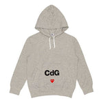 (WMNS) COMME des GARCONS PLAY x CDG Logo Drawstring Hoodie 'Grey' AE-T103-051-1