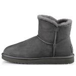 (WMNS) UGG Mini Bailey Button Bling Mid Tops Fleece Lined Gray 1016554-GREY