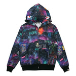 A Bathing Ape Shark Neon Tokyo Full Zip Hoodie 'Purple' 1G30-115-020