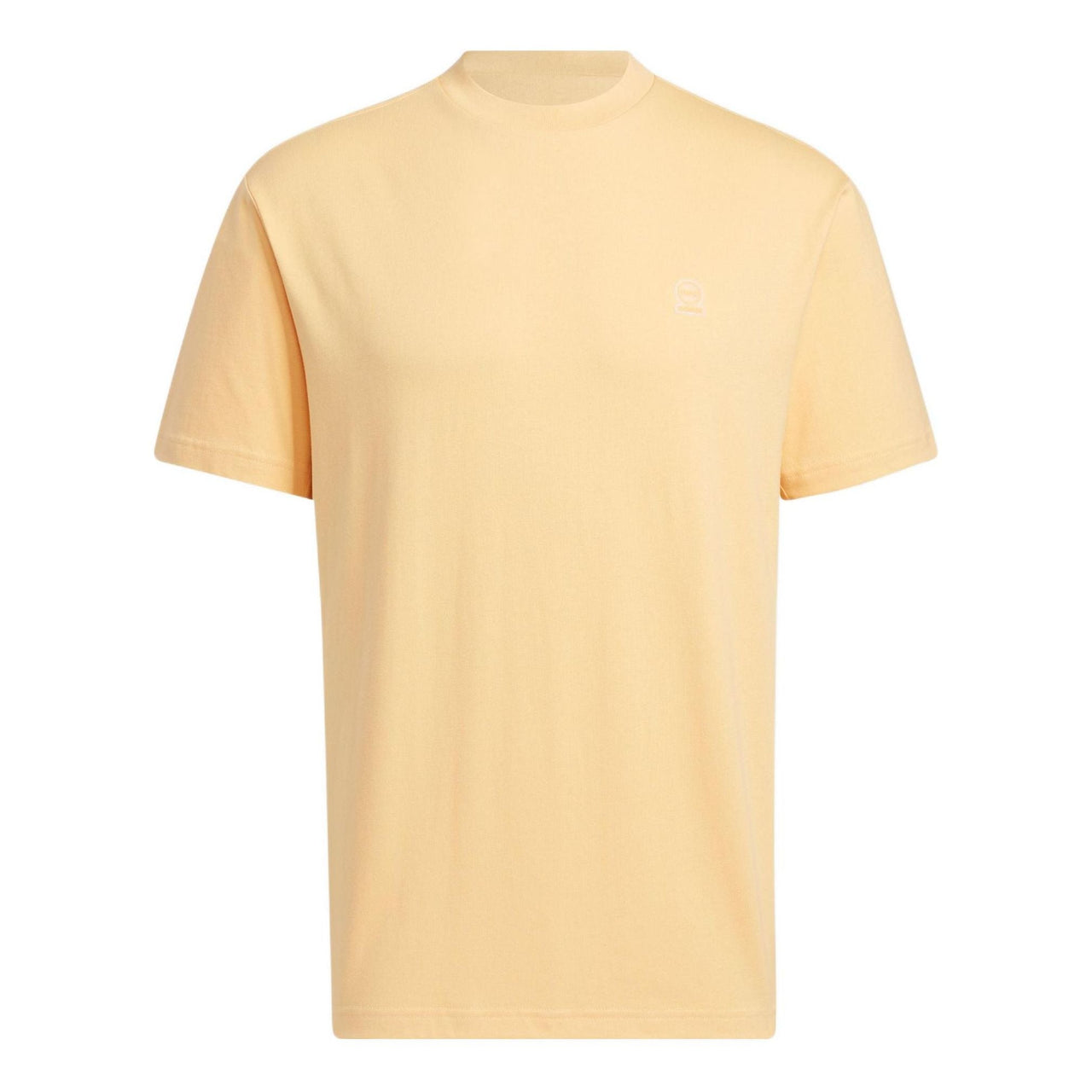 adidas neo Solid Color Round Neck Sports Short Sleeve Amber Yellow T-Shirt HS6818