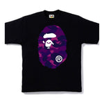 A Bathing Ape Camo Ape Head T-Shirt 'Black Purple' BAPE-SS18-016