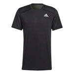 adidas Solid Color Logo Round Neck Short Sleeve Black H59885