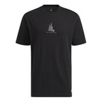 Men's adidas Camping Graphic Short Sleeve Tee Pattern Round Neck Black T-Shirt HI3037