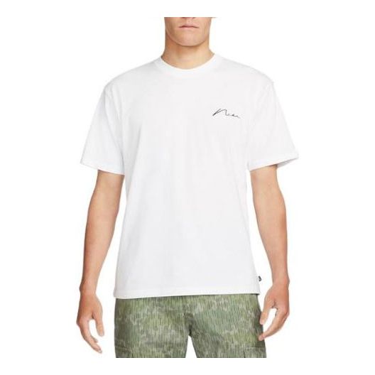 Nike SB Back Printing Round Neck Pullover Short Sleeve White DR7768-100