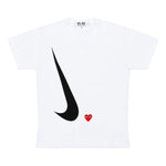 COMME des GARCONS PLAY x Nike Crossover play together Series Round Neck Short Sleeve Tee 'White' AE-T402-051-1