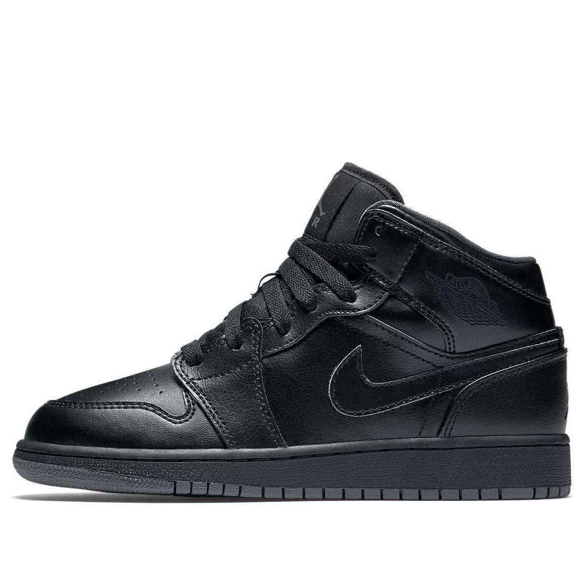 (GS) Air Jordan 1 Retro Mid 'Black Dark Grey Outsole' 554725-021