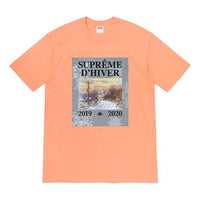 Supreme FW19 Week 17 DHiver Tee Winter Scene Printing Short Sleeve Unisex Red SUP-FW19-10929