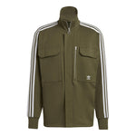 Men's adidas originals x Work Parley Crossover Casual Breathable Stripe Long Sleeves Olive Shirt HD2515