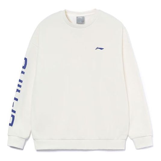 Li-Ning Training Series Stay Warm Fleece Pullover 'White' AWDRF44-3