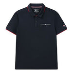FILA Red Colorblock Logo Short Sleeve polo Blue F11M121120F-NV