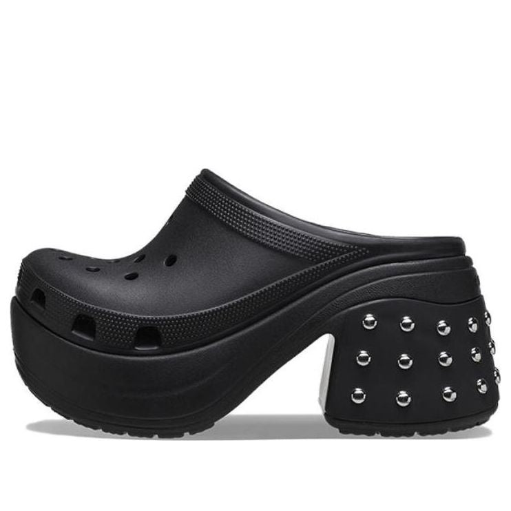 (WMNS) Crocs Siren Studded Clogs 'Black' 209017