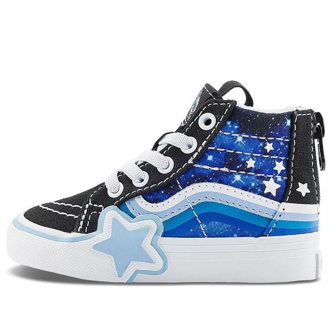 (TD) Vans Sk8-Hi Zip Rainbow Star 'Glow Galaxy Black Blue' VN000BVNY61
