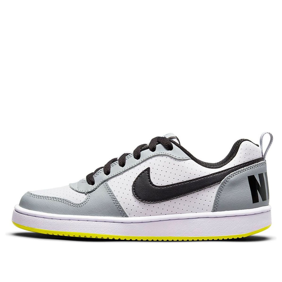 (GS) Nike Court Borough Low 'White Black Wolf Grey' 839985-104
