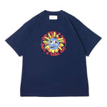 Nike Cartoon Flowers Logo Pattern Printing Round Neck Short Sleeve Blue DV0683-419