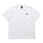 adidas Fi Polo Aop Logo Printing Training Sports Short Sleeve Polo Shirt White GP0998