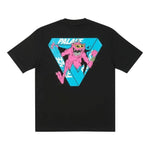 PALACE x M-Zone Crossover Small Tri-Ferg Pattern Cartoon Short Sleeve Unisex Black P20TS085