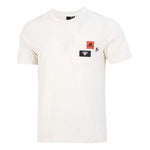 Men's adidas Solid Color Logo Printing Pocket Athleisure Casual Sports Round Neck Short Sleeve White T-Shirt HM2961