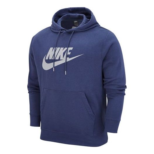 Nike front large logo hoodie 'Navy' DM1237-410