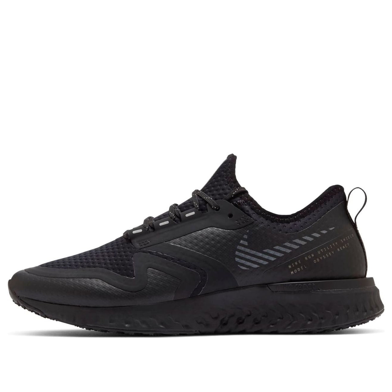 (WMNS) Nike Odyssey React 2 Shield 'Black Metallic Silver' BQ1672-001
