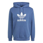adidas originals Printing Logo hooded Long Sleeves Pullover Blue GN3460