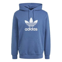 adidas originals Printing Logo hooded Long Sleeves Pullover Blue GN3460