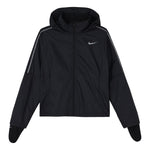 (WMNS) Nike Shield Running Breathable Windproof Sports Black Jacket CU3386-010