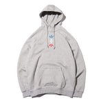 adidas Big Trefoil Hoodie 'Grey Heather Lush Blue' FS7347
