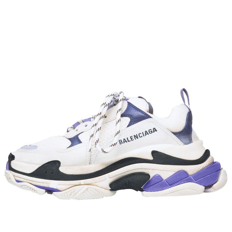 (WMNS) Balenciaga Triple S Trainer 'White Navy Purple' 541641W09OF9095