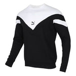 PUMA Sports Round Neck Knit Pullover Black White 595953-01
