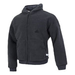 Men's adidas New Polar Fz Solid Color Reversible Athleisure Casual Sports Hooded Jacket Gray HG2076