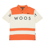 Nike Sportswear Swoosh Logo Printing Contrasting Colors Loose Polo Shirt Orange DJ5370-801