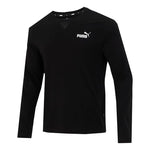 PUMA Logo Print Training Sports Breathable Round Neck Long sleeve T Shirt Men s Black 589027-01