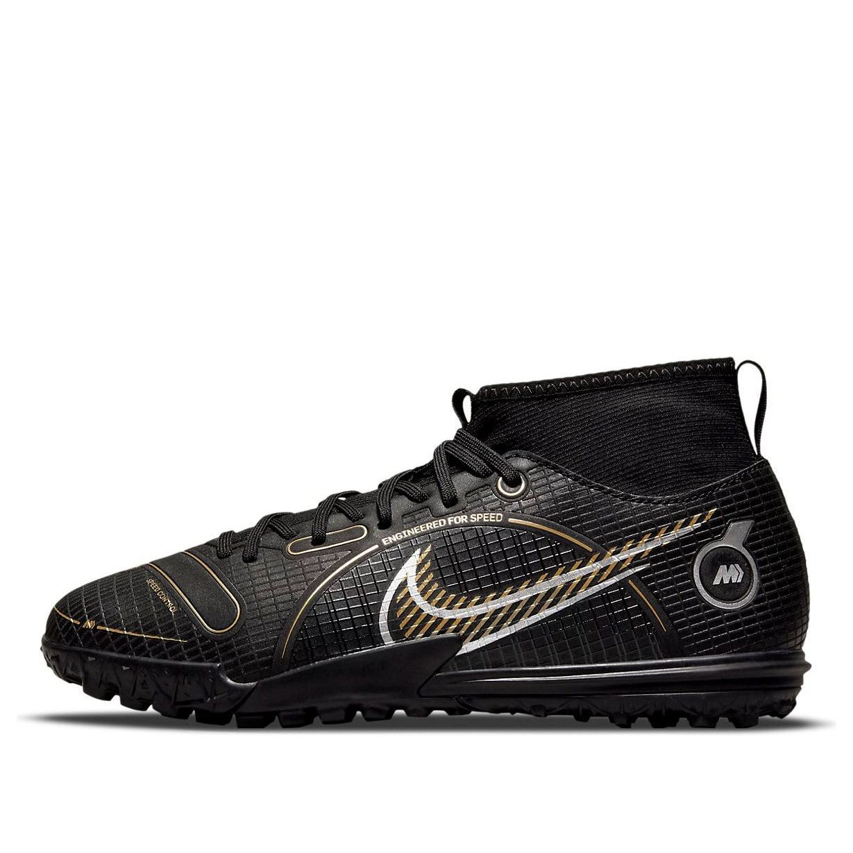 (GS) Nike Mercurial Superfly 8 Academy TF 'Black Metallic Gold' DJ2864-007