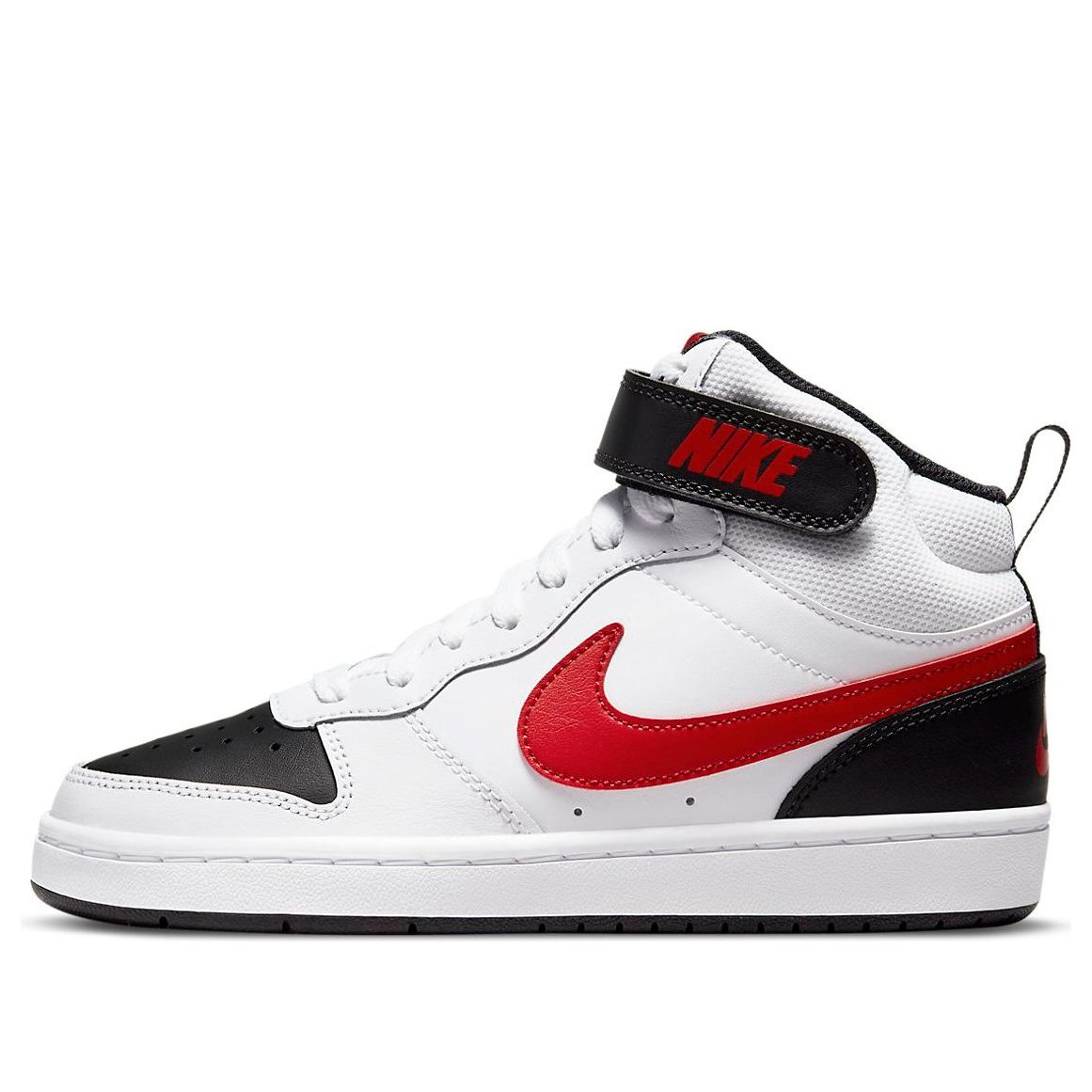 (GS) Nike Court Borough Mid 2 'White University Red' CD7782-110