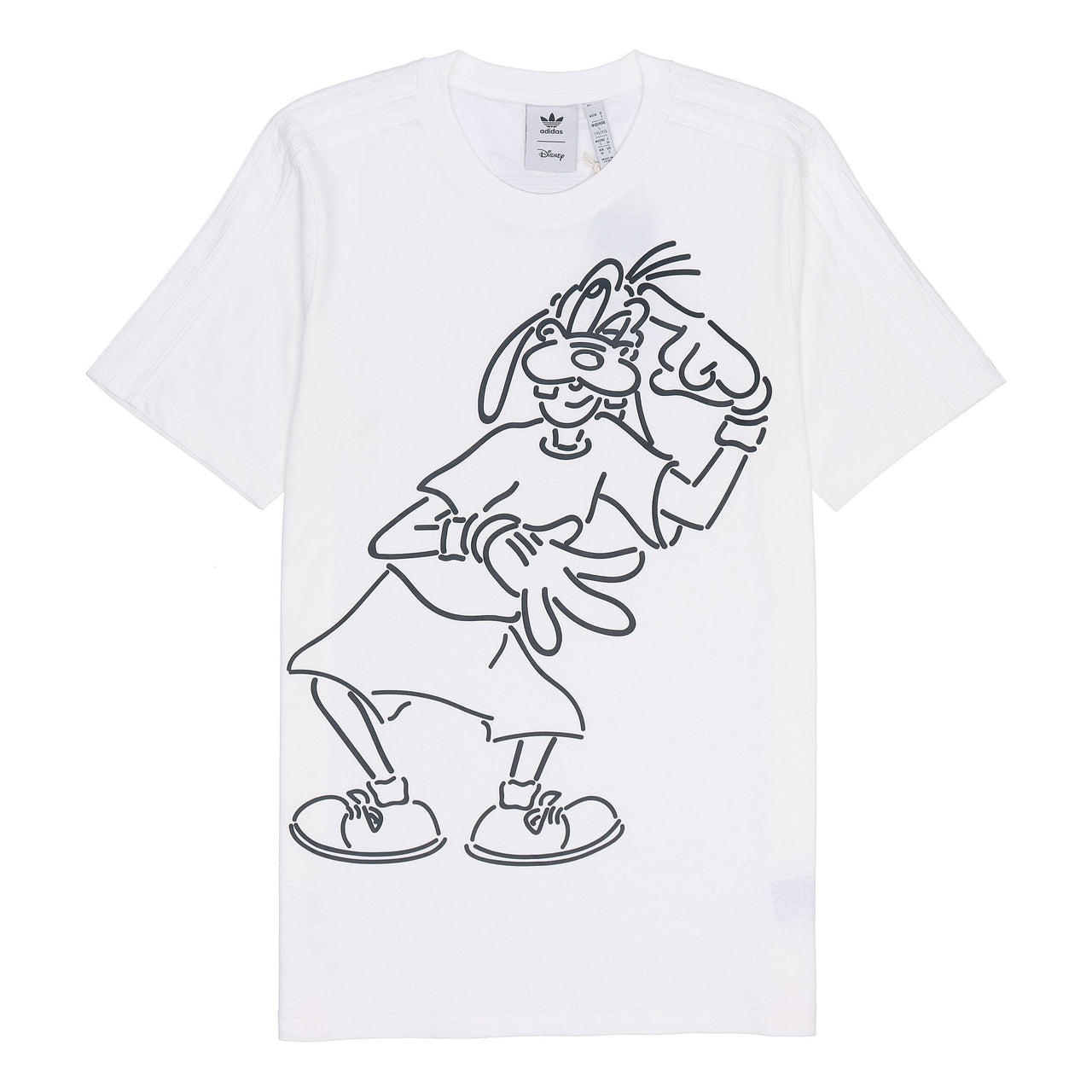 adidas originals x isney Crossover Cartoon Printing Casual Breathable Stripe Pattern Sports Short Sleeve White HC0646
