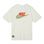 Men's Nike Multi-Color Printing Logo Round Neck Short Sleeve White T-Shirt DV5622-902