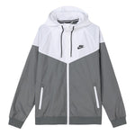 Men's Nike Contrast Color Stitching Sports Hooded Logo Jacket Autumn Green AT5271-084