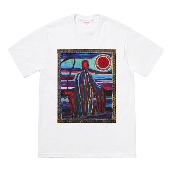 Supreme SS19 Reaper Tee Printing Short Sleeve Unisex White SUP-SS19-10484