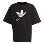 Men's adidas originals Round Neck Pullover Logo Printing Short Sleeve Japanese Version Black T-Shirt HG1438