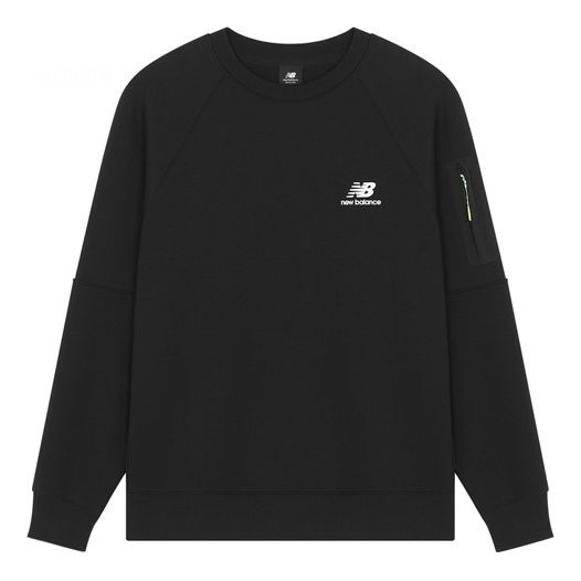 New Balance Men's New Balance Logo Printing Round Neck Pullover Black AMT21359-BK