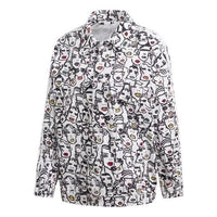 (WMNS) adidas Originals x Fiorucci Face logo Print Jacket 'Black White' FL4136