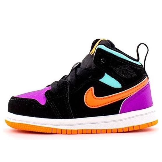 (TD) Air Jordan 1 Mid 'Black Multi' 640735-083